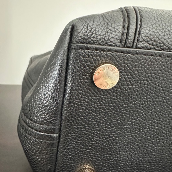 Michael Kors Sierra Large Satchel Tote Pebbled Leather Black - Picture 9 of 10